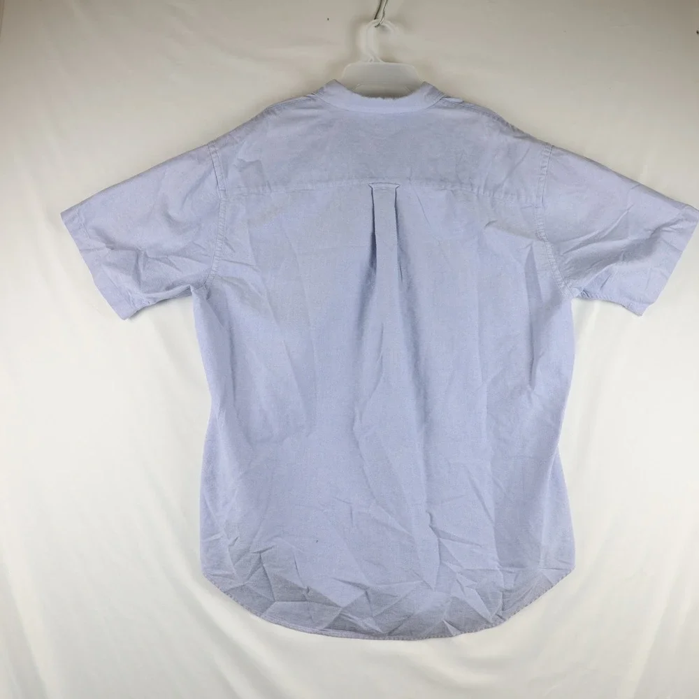 Hunt Club Shirt Mens Large Blue Button Down Short Sleeve Oxford‎ Pocket Casual